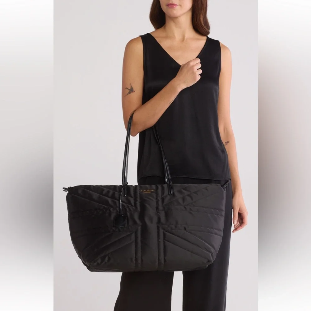 Kurt Geiger London Union Jack Large Shopper Tote Bag in Black - NWT - Picture 2 of 6